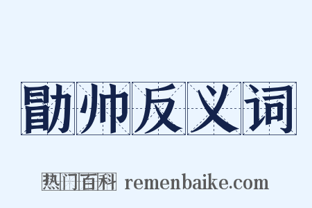 勖帅反义词是什么意思的图片